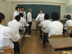 Yuki Tsukamotos In The Middle Of A Teacher Gangbang