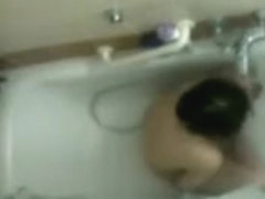 horny Housewife spied in her own bathroom