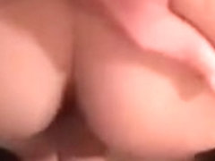 Amateur slut gets shaved pussy fucked in POV