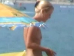 Bathing beauties caught on nudist beach hidden camera