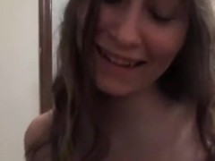 Cute girl talks dirty and shows off her pussy and tight ass