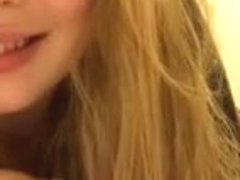 blonde teen has a nipple slip on periscope