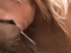 Black Slut With Bleached Blonde Hair Face Fucked Raw
