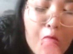 Asian girl sucking dick