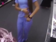 Pretty Teen Med Student Stuffs Panties In Her Twat To Pay Bills