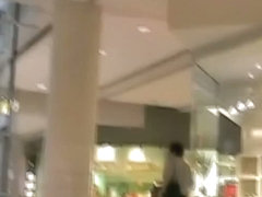 Skinny girlfriend in shopping mall with a wonderful ass and big tits