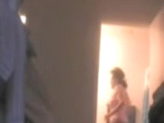 Home voyeur camera shooting my sexy wife undressing
