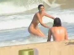 Nude beach immature sunbathing