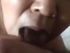 Asian wife homemade oral stimulation