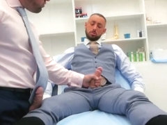 Muscle gay flip flop with cumshot