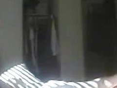 Every day my mom masturbates on bed. Hidden cam