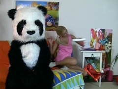 Panda bear in sex toy porn movie