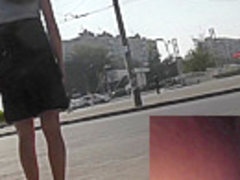 Real upskirt video captured in the public place