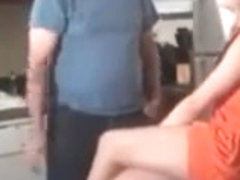 Cheerleader fucking with his old man
