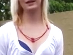 Skinny amateur blonde teen Maddy Rose nailed in the car