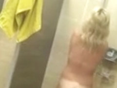 Amateur milfs together naked in public shower