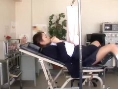 Hidden cam video with an asian twat examined by gynecologist