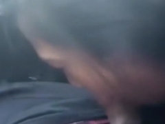 Amateur Asian Teen girl gives a blowjob while in a car