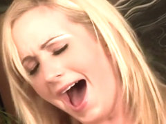 Blonde Hillary Scott's asshole takes cocks balls deep