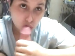 Fabulous amateur blowjob, oral, tit cumshot porn video