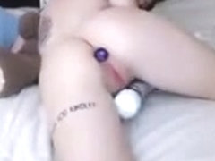 Brunette Teen Camgirl Masturbates To Orgasm On Webcam