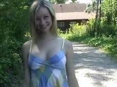 Teen takes off her clothes in public
