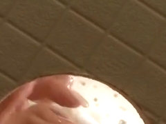 Messy slime cum all over blonde with mask