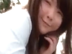 Cute japanese schoolgirl posing in sexy