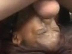 Pounding On Black Slut Tiny Ebonys Mouth In Threesome