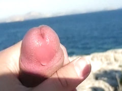 Public Cumming (beach masturbation)