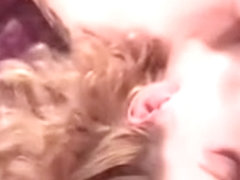 Filthy oral pleasure team fuck with my golden-haired girlfriend as a cum dumpster