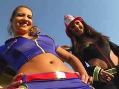 Pure Pov These costumed babes and I get to fucking hard