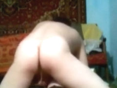 Blonde russian girl with tubesocks gets fucked on the floor