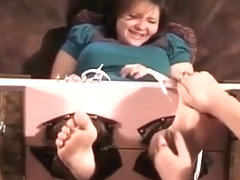 chuby ashley tickled nylons and bare soles