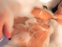 PAWG Foamy bath pussy play with toys