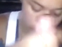 Amazing blowjob by hispanic teen with cum in mouth