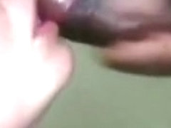 Brazillian wife eats black cum
