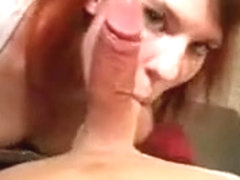 awesome redhead woman sucking