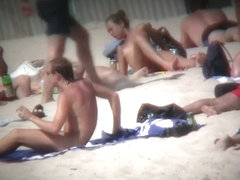 Sexy whores with awesome boobs and asses on the beach