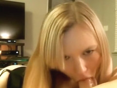 hot blonde gives a sloppy blowjob (name?)