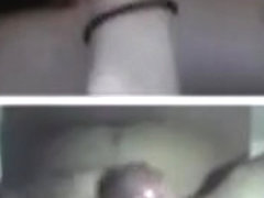 Sweet girl masturbates on omegle and enjoys my cum