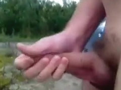 Beneath orders: Roadside disrobe jerk off and cum