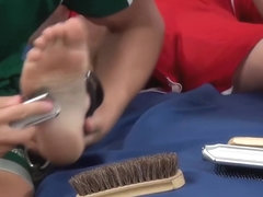 Ticklish Canadian Hockey Player (Feet Tickling Frenzy)