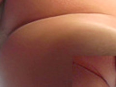 Upskirt XXX video presents hot blonde's ass cheeks