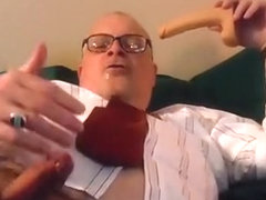 Dildo Suck on Couch Solo with Ass Play and Cum