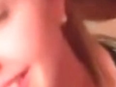 Gorgeous blonde fellating large cock in POV