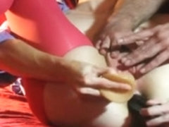 Hot wife with two dildos