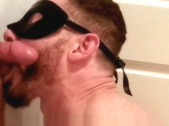 Tall slim hung bi stud with low hanging balls cums buckets at my gloryhole