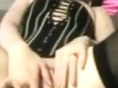 Brunette masturbating on webcam