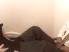 Lecherous boss wanna the guy to play with his feet